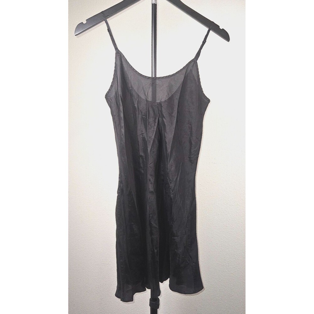 Coach 1941 Black Cupro Slip Dress Womens Size 4 Satin‎ Mini Adjustable Straps